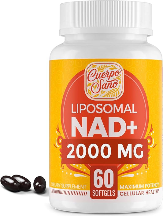 2000 MG NAD Supplement, Liposomal NAD+ Supplement with High Absorption, More Efficient Than Nicotinamide Riboside, Pure & Plus Boosting Supplement, Aging Defense, Metabolism & Cellular, 60 softgels