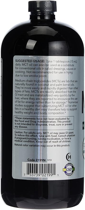 Now Foods MCT 100% Oil, 32 fl oz (Pack of 2)