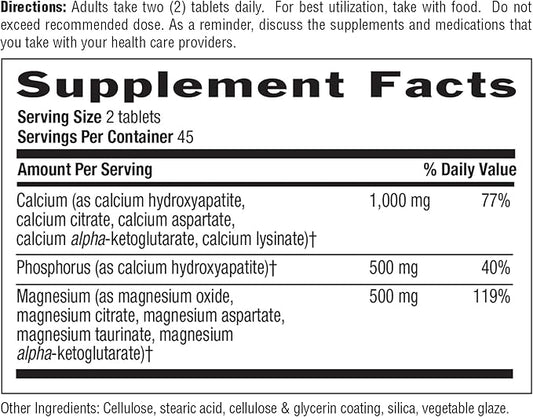 Country Life Target-Mins Calcium Magnesium Complex 1000mg/500mg, 90 90 Tablets,