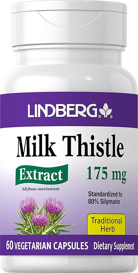 Lindberg Milk Thistle Extract 175 Mg, 60 Vegetarian 80% Silymarin