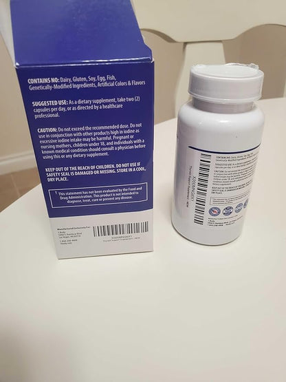 1 Body Thyroid Support Supplement 2 Pack 60 Days B12 Complex,