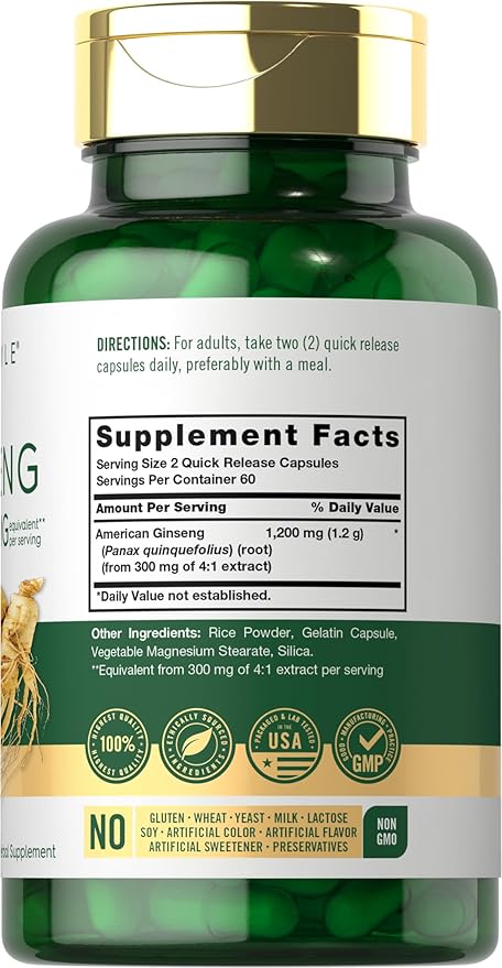 Carlyle Ginseng | 120 Capsules | 1,200mg |