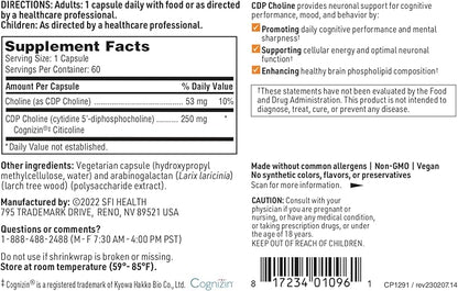 Klaire Labs CDP Choline 250mg (60 Capsules)