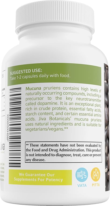 Organic Mucuna Pruriens Capsules- Velvet Beans 90 Capsules