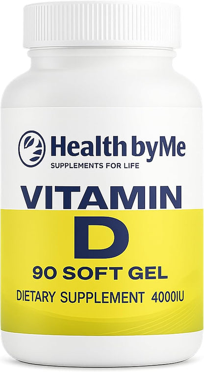 Vitamin D3 4000 IU Softgels | 90 Counts | High Potency Vitamin D Supplement for Immune Support, Bone Strength, Muscle Function & Positive Mood Balance