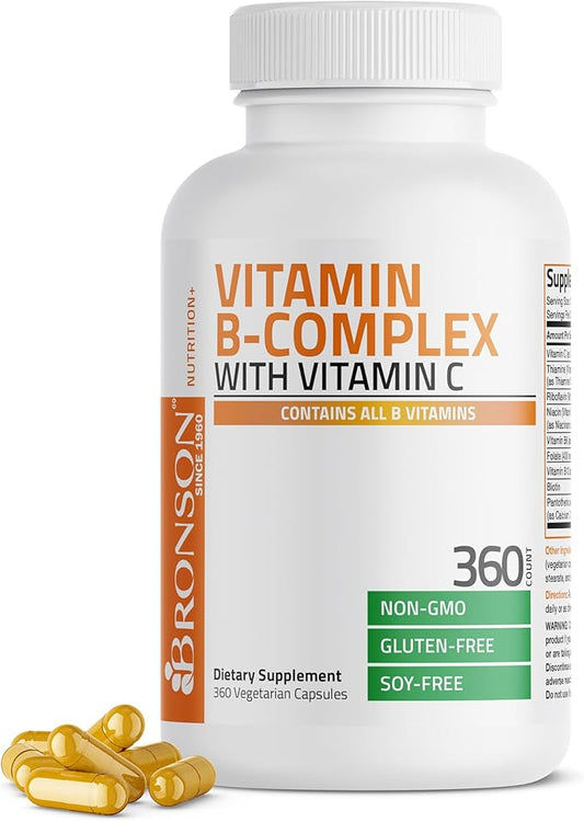 Bronson Vitamin B Complex with Vitamin C 360 Vegetarian