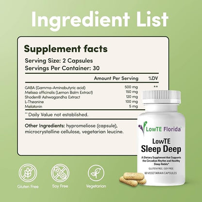 Sleep Deep - 60 Capsules I 5mg, Ashwagandha,