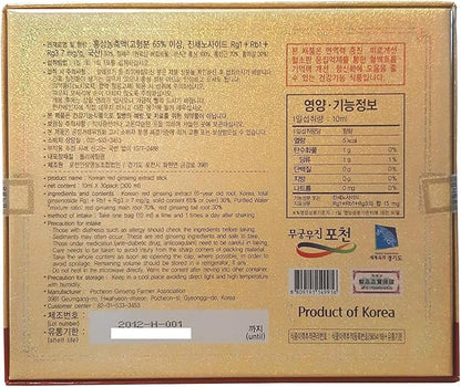 POCHEON KOREAN RED GINSENG Extract Stick, 30% Ginseng 30 Sticks (10ml x 30), Natural