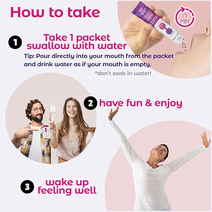 ILUNA Recovery All-Natural Hangover Relief with Milk Thistle & Premium Korean Herbs - Morning After Recovery Alcohol Aid with Cleanse, Detox & Liver Support - Max Strength Pebbles (4)