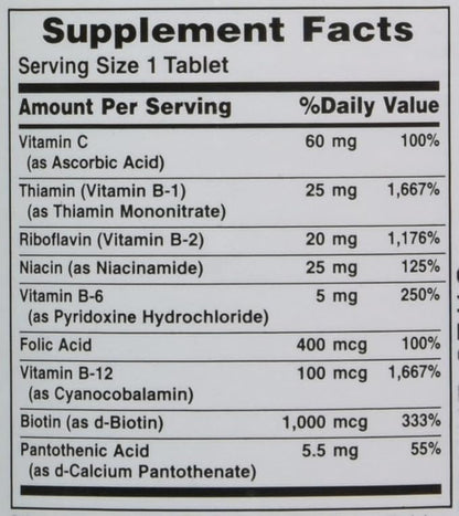 Nature's Bounty Super B-complex with Folic 300 Tablets (2 X 150 Count