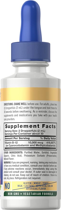 Carlyle Vitamin B12 Sublingual 10,000mcg | 2 fl