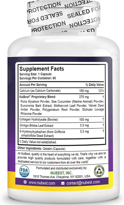 NuBest Tall - Calcium Supplement - 5+ with D3, Vitamin K2 and 60 Capsules