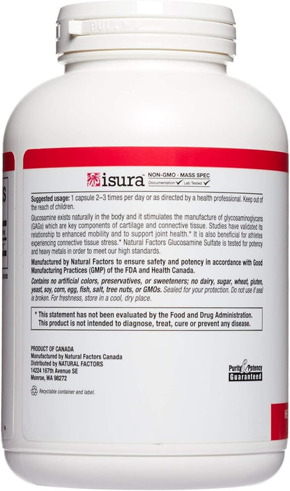 Natural Factors Glucosamine Sulfate, Supports Healthy 360 Capsules