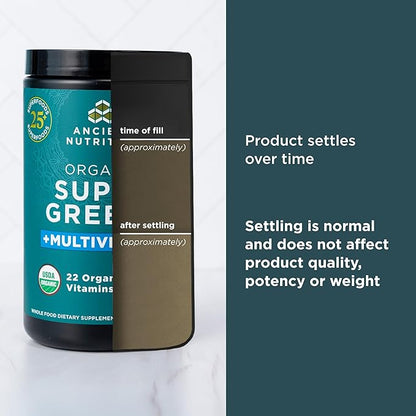 Ancient Nutrition Organic SuperGreens and Multivitamin 25 Servings