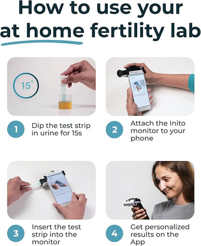 Inito Fertility Monitor & Hormone Tracker 15 Test 7 Plus 8 Plus)