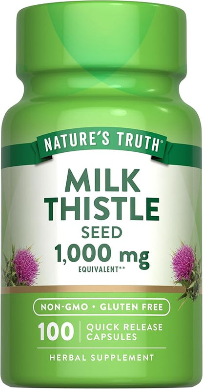 Milk Thistle Extract Capsules 1000mg | 100 Count