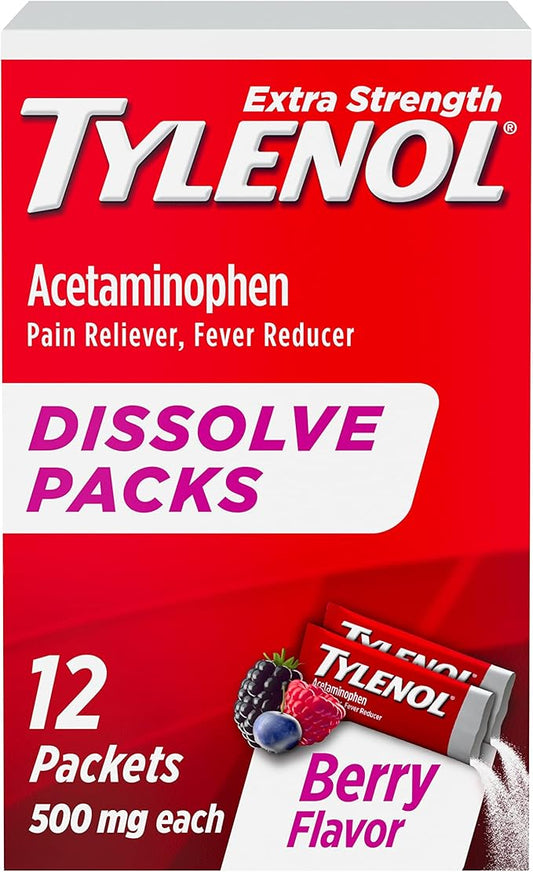 Tylenol Extra Strength Dissolve Packs, 500 12 ct