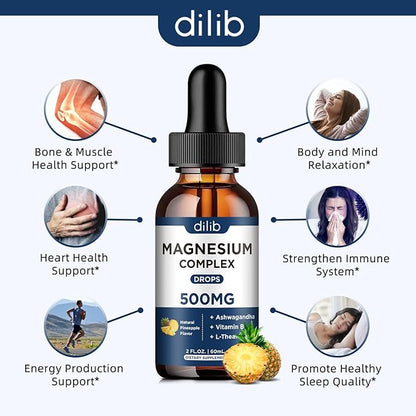 Triple Magnesium Complex Supplement-Magnesium Glycinate, Citrate, 500mg with B6 for