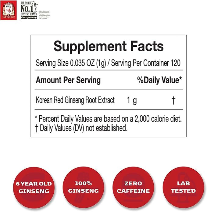 100% Korean Red Ginseng Extract 120G