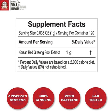 100% Korean Red Ginseng Extract 120G