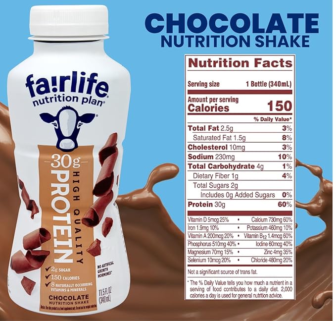 Niro Assortment | Fairlife Protein Shakes, Pack Of 8 - Chocolate Fairlife Shake 11.5 Oz Each - Premium Fairlife Protein Shake With Beverage Sleeve
