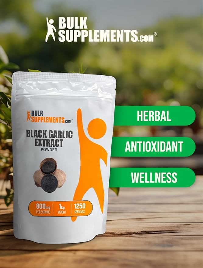 BulkSupplements.com Black Garlic Extract Powder 800mg per 1kg (2.2 (2.2 lbs) 1)