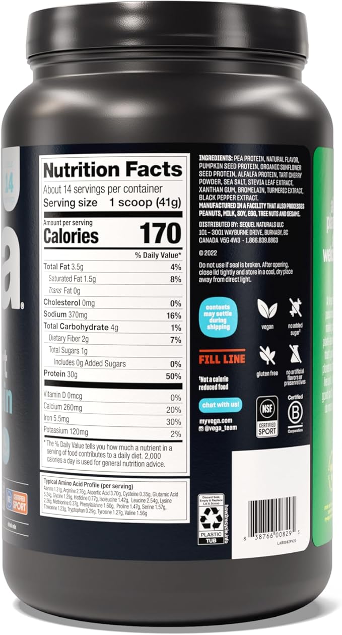 Vega Sport Protein Powder Vanilla (14 20.4 oz)