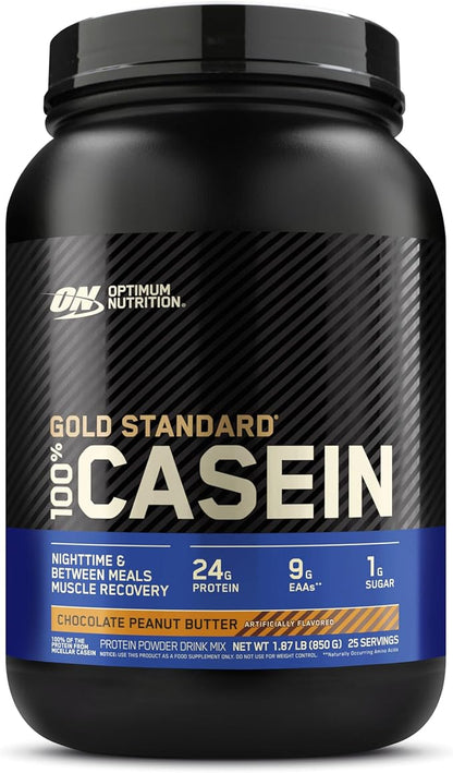 Optimum Nutrition Gold Standard 100% Micellar Casein Protein Powder, Slow Digesting, Helps Keep You Full, Overnight Muscle Recovery, Chocolate Peanut Butter, 1.87 Pound (Packaging May Vary)