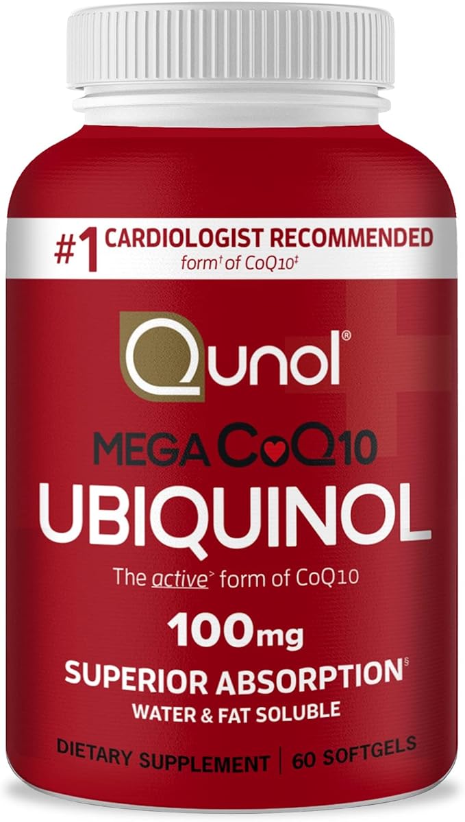 Qunol Ubiquinol CoQ10 100mg Softgels, Qunol 100mg - Q10 for 2 Month 60 Count