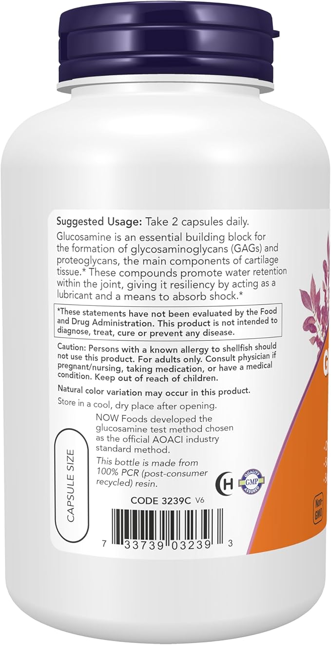 NOW Supplements, Glucosamine '1000', with UL 1 g 180 Veg