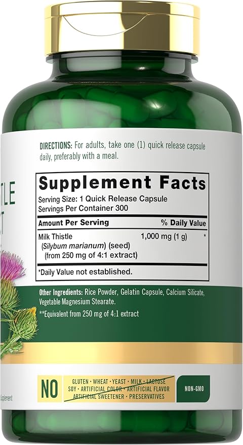 Carlyle Milk Thistle 1000mg 300 Capsules