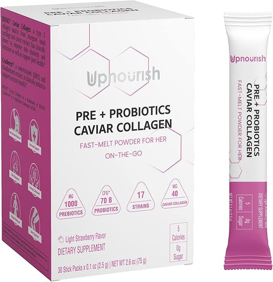 UpNourish Prebiotics, Probiotics and Caviar Colalgen 30 Fast-melt