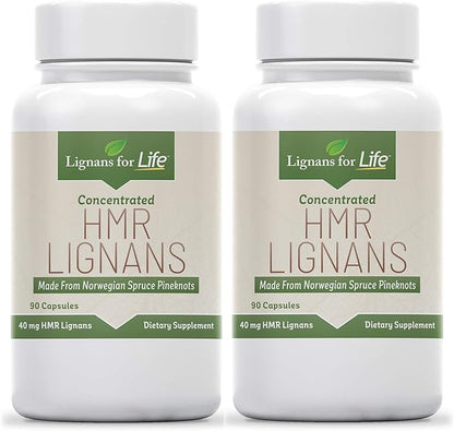 Lignans for Life HMR Lignans for Dogs, 40mg - 90 Capsules, Dog Vitamin for Healthy Pet | Natural Dog Multivitamin | Dog Wellness Supplement | Dog Nutritional Supplement | Pet Vitamin 2-Pack