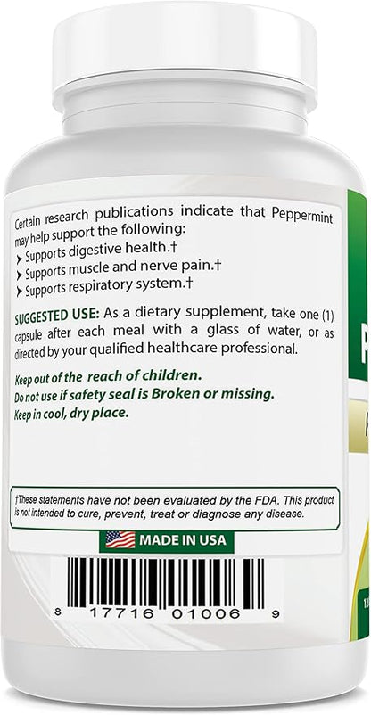 Best Naturals Peppermint Oil 250 mg 120 Capsules (120 Count 3))