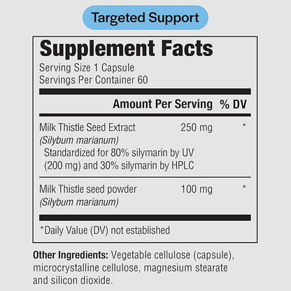 PureFormulas Milk Thistle Supreme 250 mg 60 Capsules