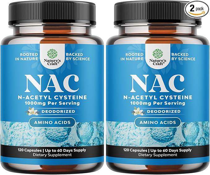 NAC Supplement N-Acetyl Cysteine 1000mg 1000mg Capsules (4 Months)