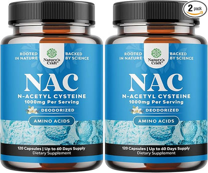 NAC Supplement N-Acetyl Cysteine 1000mg 1000mg Capsules (4 Months)