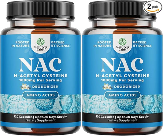 NAC Supplement N-Acetyl Cysteine 1000mg 1000mg Capsules (4 Months)
