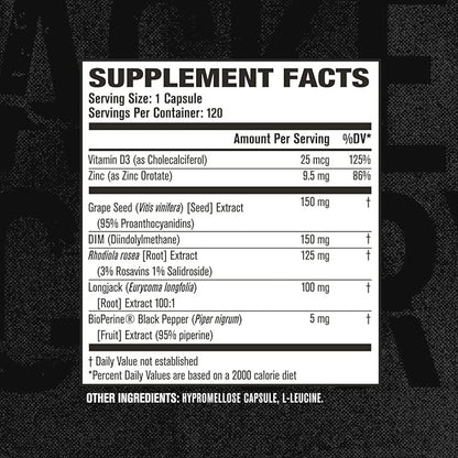 Androsurge Estrogen Blocker for Men - Natural Testosterone Booster for Men & Estrogen Metabolizer with Tongkat Ali, DIM, Long Jack & More - Test Booster & Muscle Builder - 120 Count