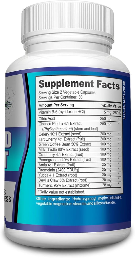 Uric Acid Cleanse Support Supplement (All-in-1) 14 Active 60 Capsules