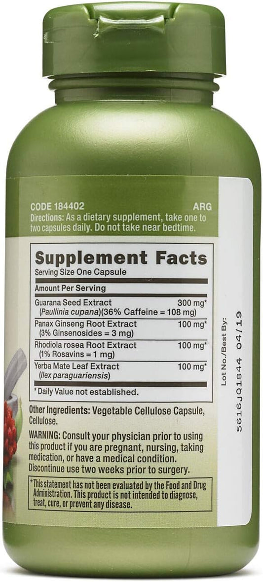 GNC Herbal Plus Energy Formula (100 Capsules)