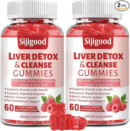 2 Pack Sugar-Free Liver Cleanse Detox 1000mg Silymarin 120 Vegan