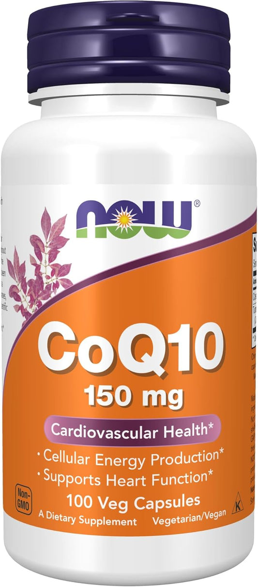 NOW Supplements, CoQ10 150 mg, Pharmaceutical 100 Veg