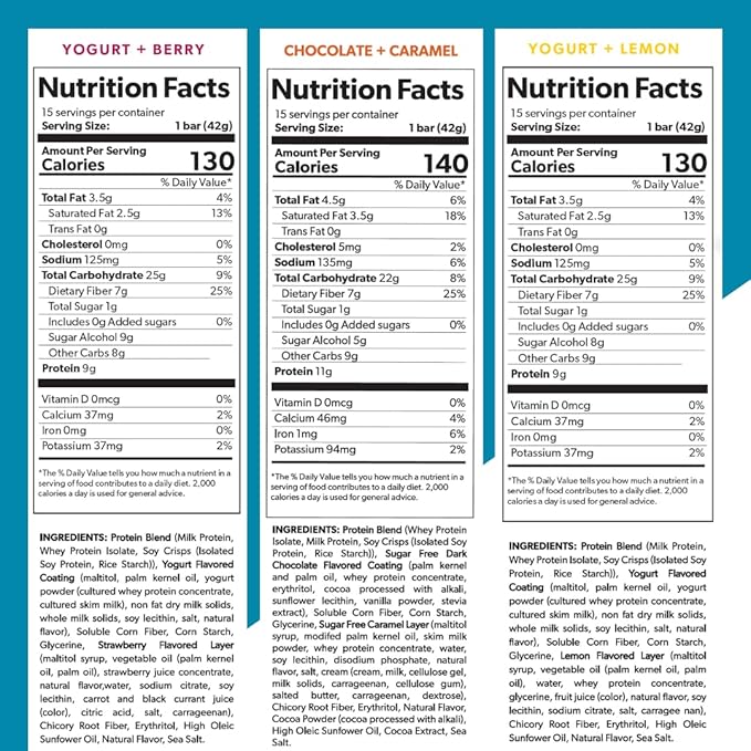 Extend Nutrition Sugar Free Protein Bars, 4 Great 12 Count
