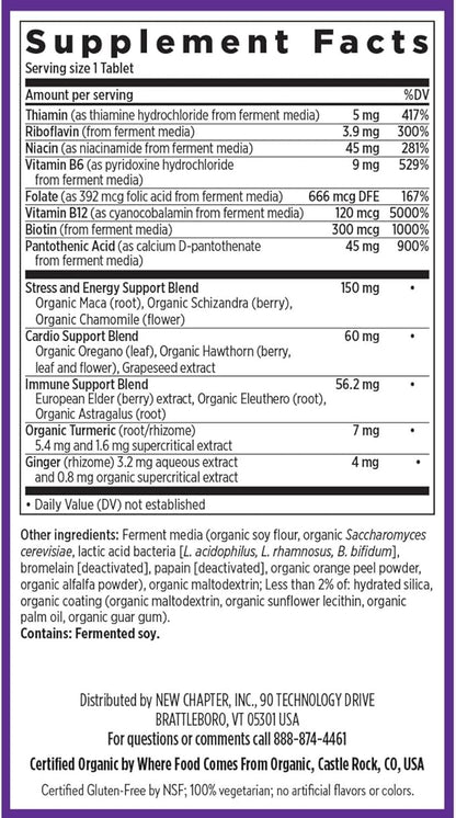 New Chapter Vitamin B Complex – B12 + B6 + 60 ct