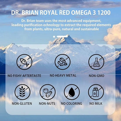 Dr. Brian Royal Red Omega 3 1200, Fish 3 Fish 3 Support 90 Soft