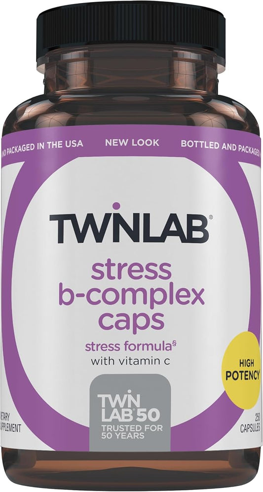Twinlab Stress B-Complex Caps B12 and B6-250 Capsules