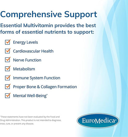 Euromedica Essential Multivitamin 60 Tablets D3 & 30 Servings