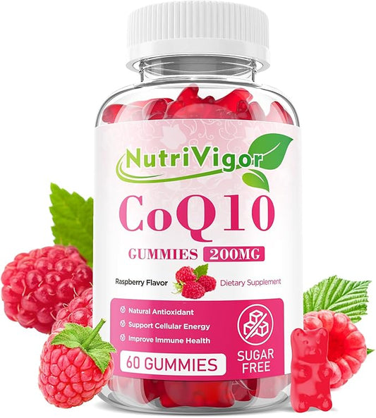 CoQ10 Gummies, Coenzyme Q10 Supplement 200mg, CoQ10 Supplement 60 Count