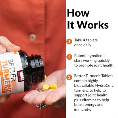 FORCE FACTOR Better Turmeric 2-Pack Joint 240 Tablets,